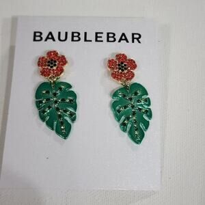 BAUBLEBAR tropical Swarovski‎ crystal flower earrings new